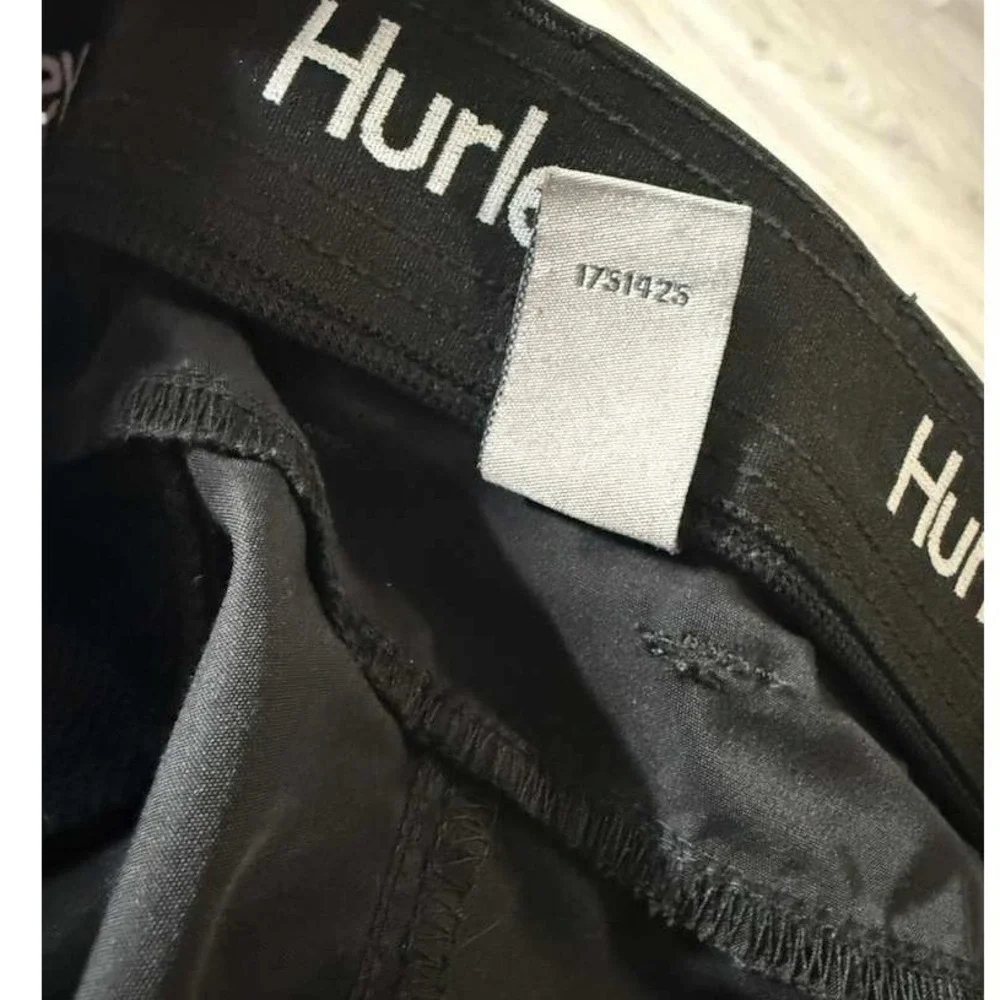 Hurley Jet Set Tech Pant Mens Black Straight Leg Casual Travel Size 40x30